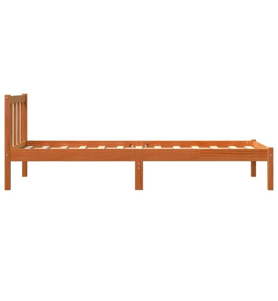 Bettrahmen Wachsbraun 90 x 190 cm Massives Kiefernholz