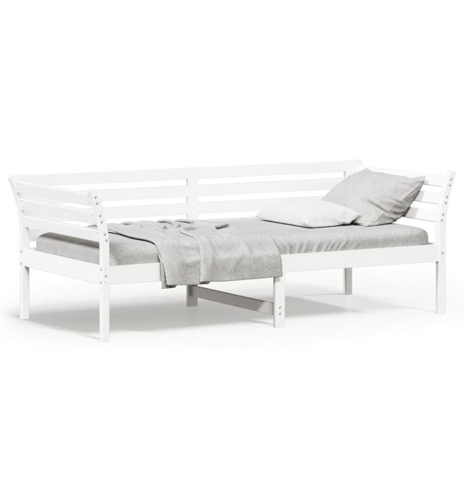 Tagesbett Weiss 80x200 cm Massivholz Kiefer