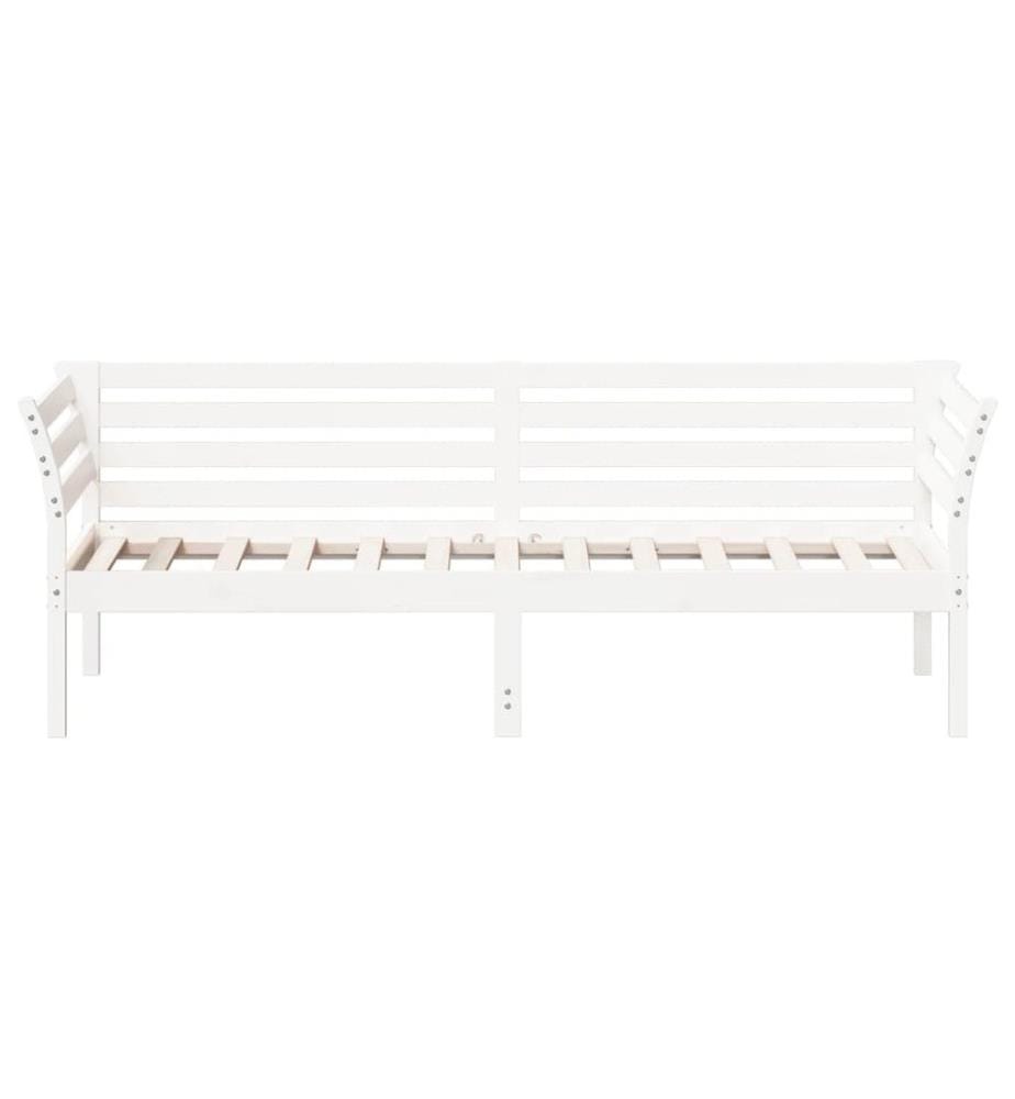 Tagesbett Weiss 80x200 cm Massivholz Kiefer