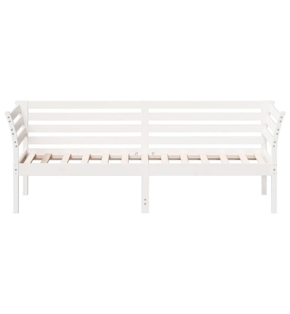 Tagesbett Weiss 90x190 cm Massivholz Kiefer