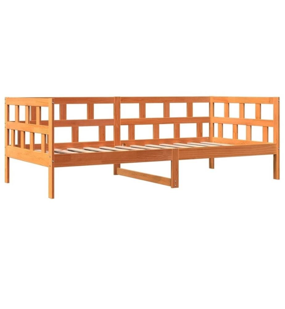 Tagesbett Wachsbraun 90x200 cm Massivholz Kiefer