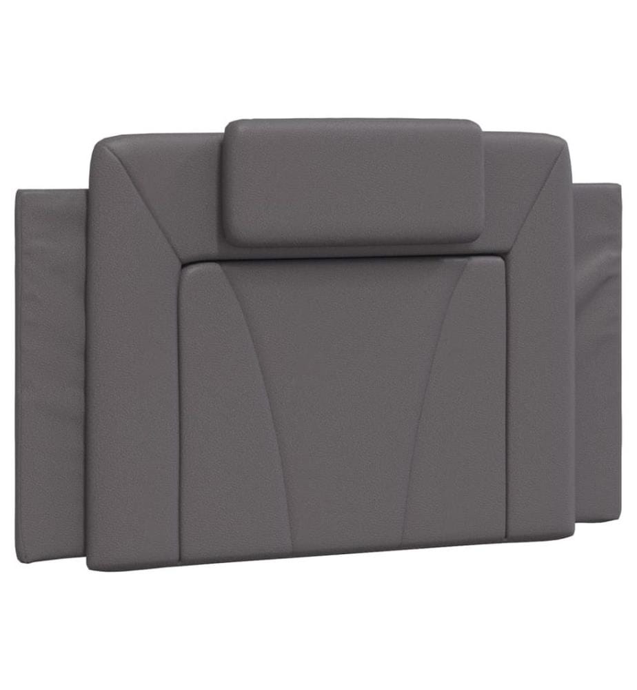 Bett mit Matratze Grau 80x200 cm Kunstleder