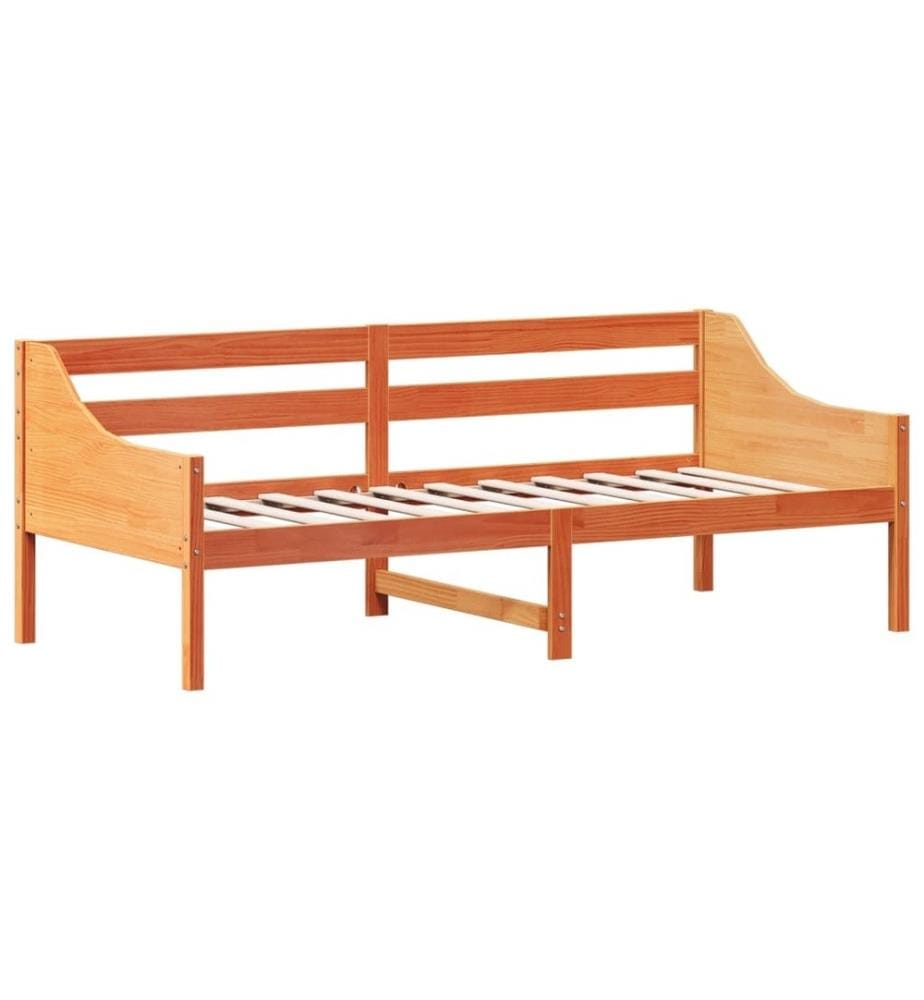 Tagesbett Wachsbraun 90x200 cm Massivholz Kiefer