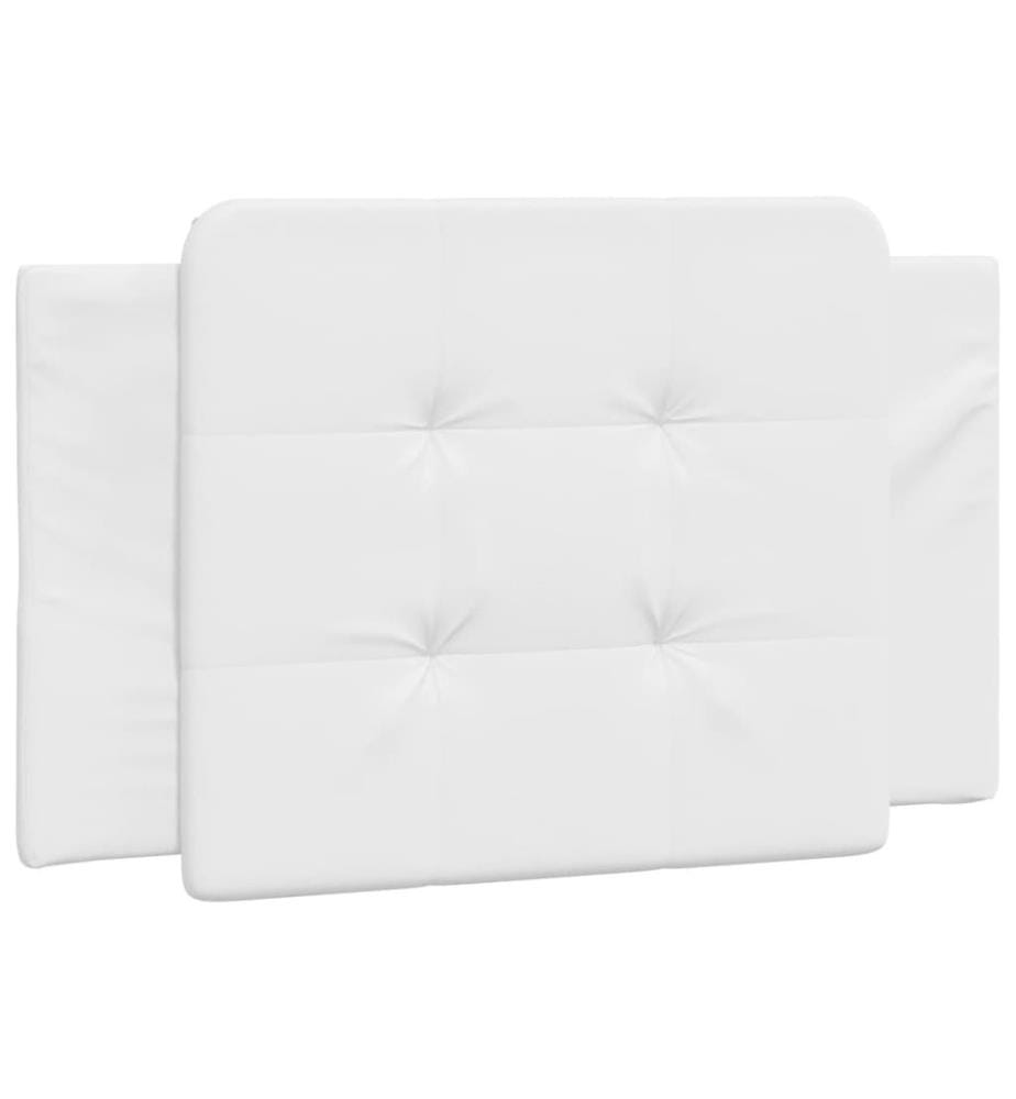 Bett mit Matratze Weiss 80x200 cm Kunstleder