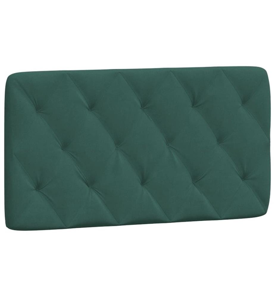 Bett mit Matratze Dunkelgrün 100x200 cm Samt