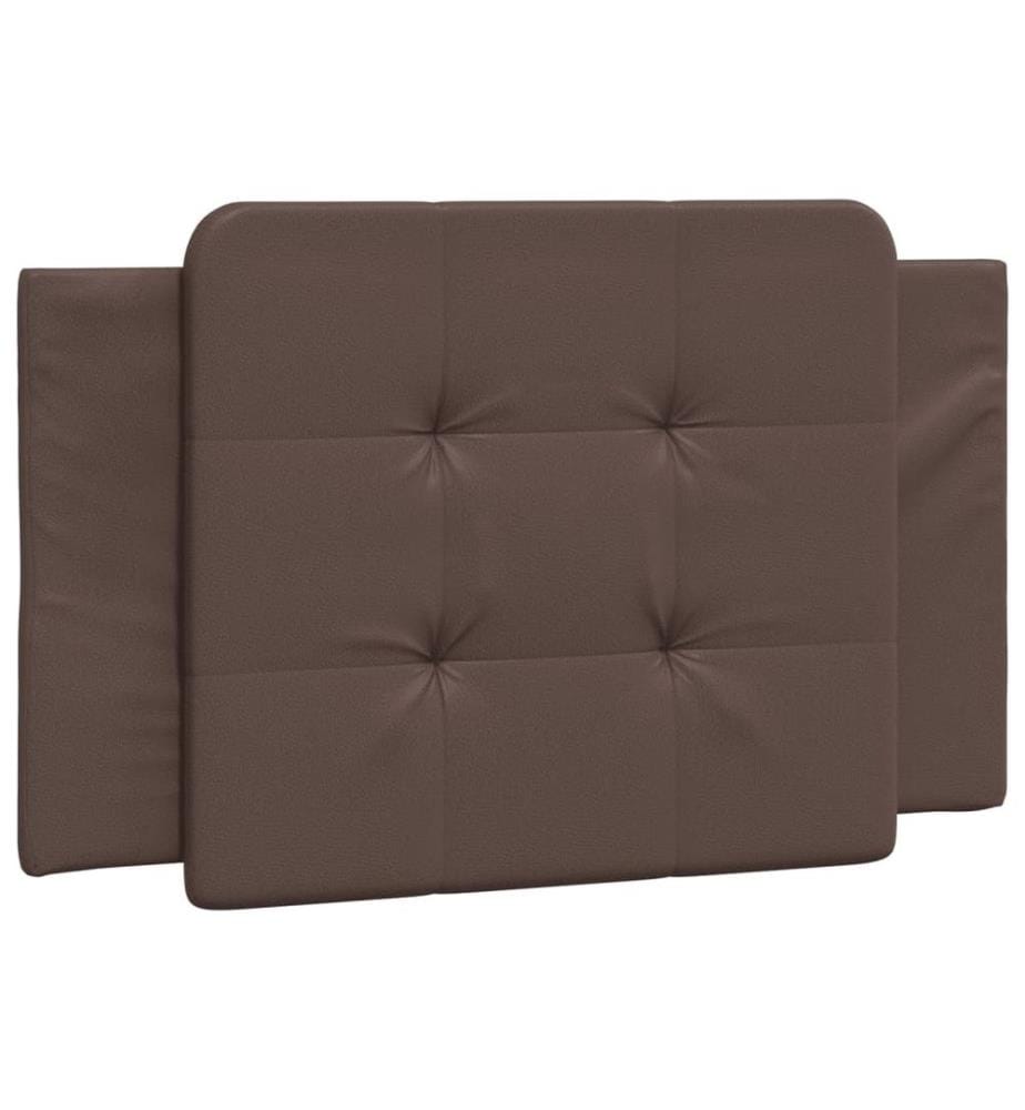 Bett mit Matratze Braun 90x200 cm Kunstleder