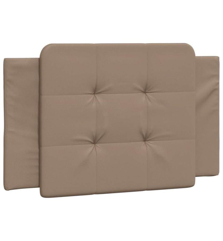 Bett mit Matratze Cappuccino-Braun 90x190 cm Kunstleder