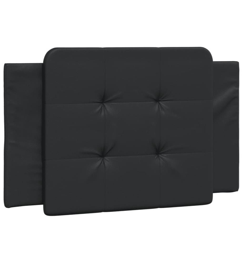 Bett mit Matratze Schwarz 100x200 cm Kunstleder