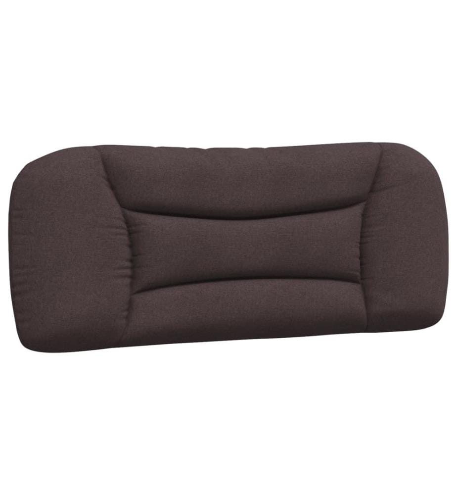 Bett mit Matratze Dunkelbraun 100x200 cm Stoff