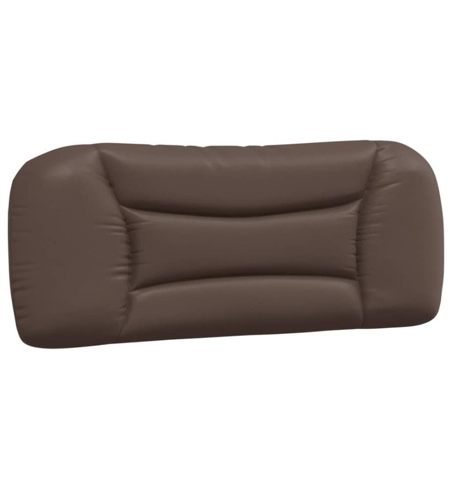 Bett mit Matratze Braun 100x200 cm Kunstleder