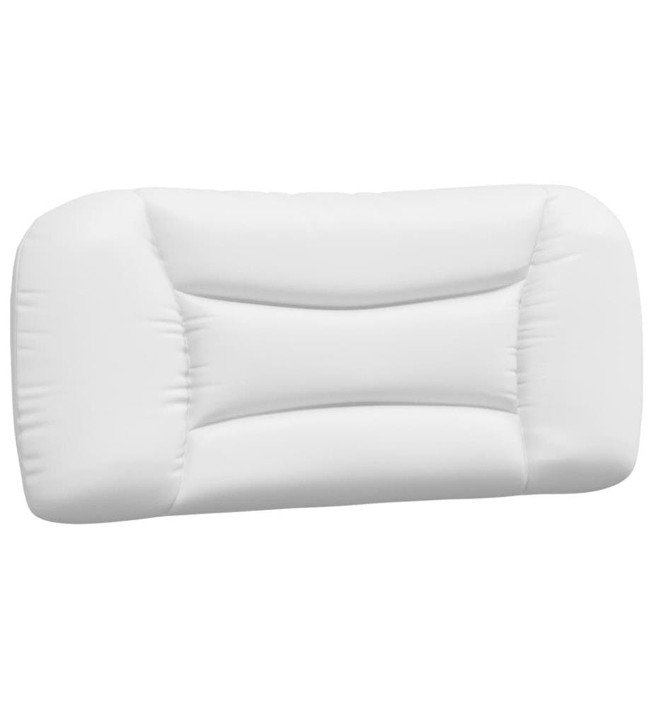 Bett mit Matratze Weiss 90x190 cm Kunstleder
