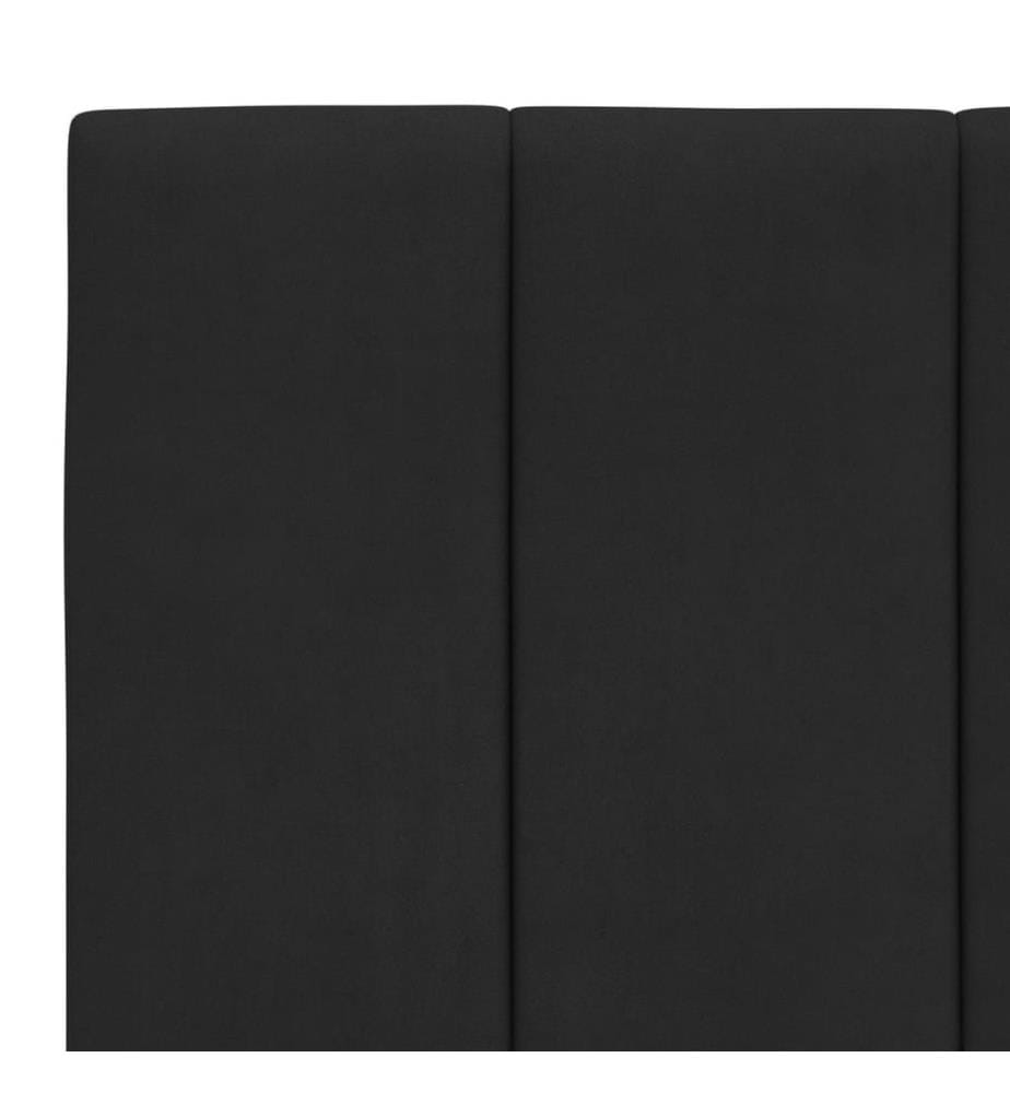 Bett mit Matratze Schwarz 100x200 cm Samt
