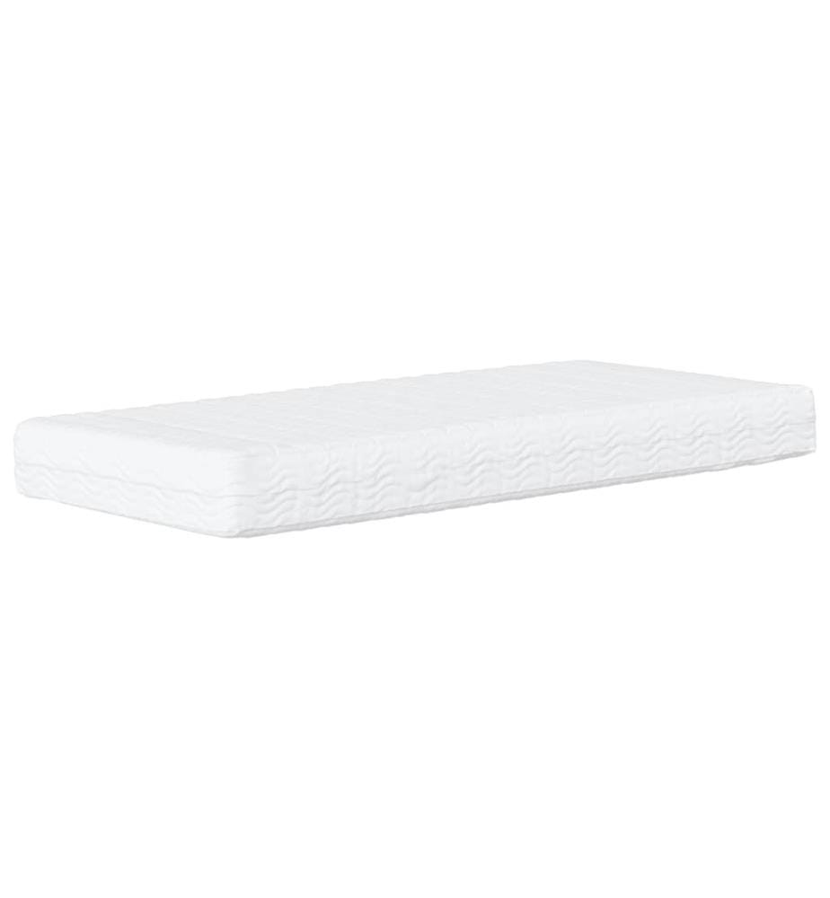 Bett mit Matratze Braun 100x200 cm Kunstleder