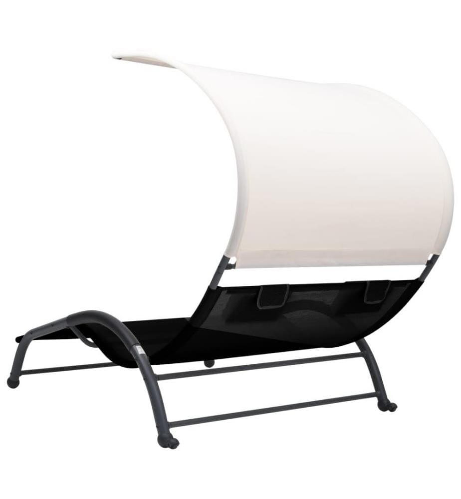 Vidaxl DoppelSonnenliege mit Sonnendach Textile… DeinDeal