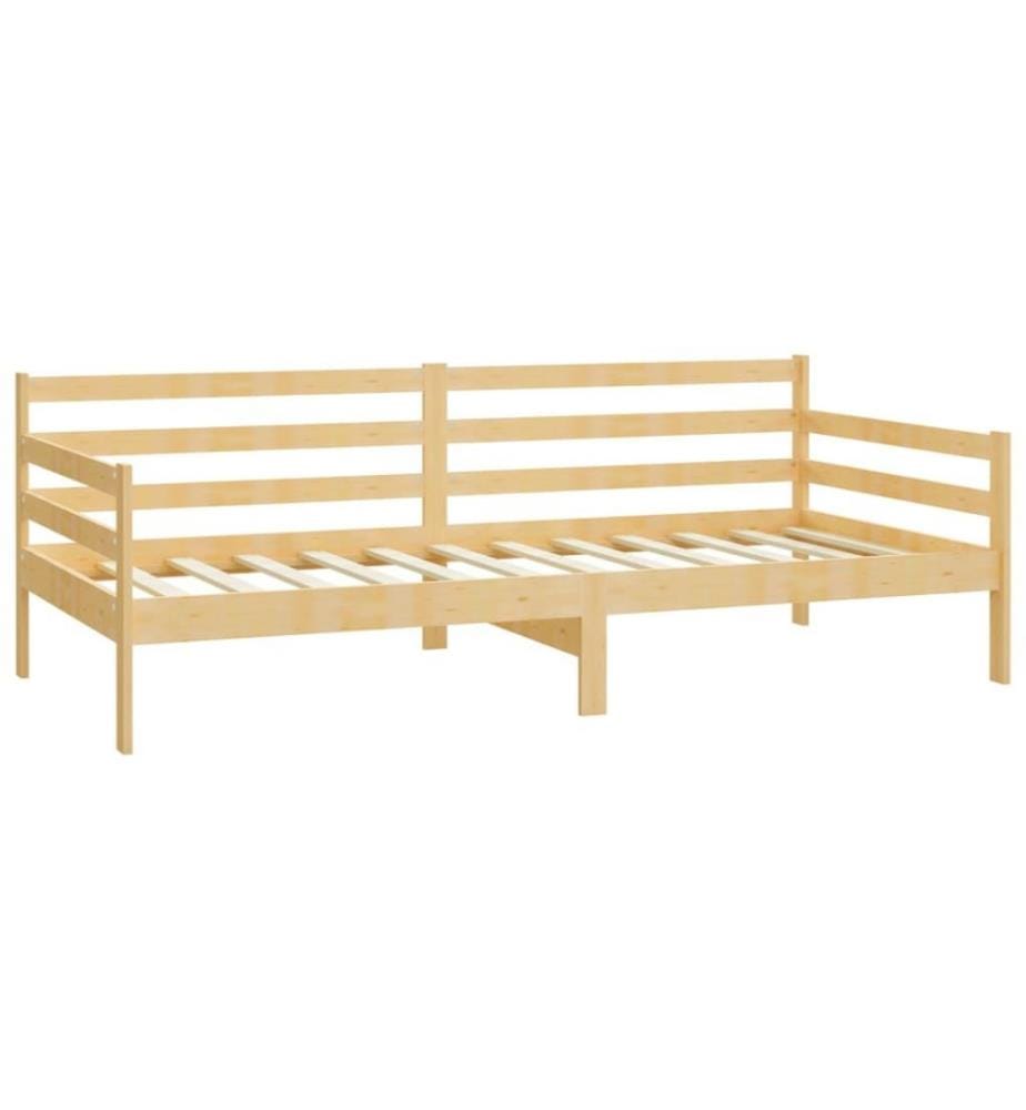 Lit de repos avec matelas 90x200 cm Bois de pin massif
