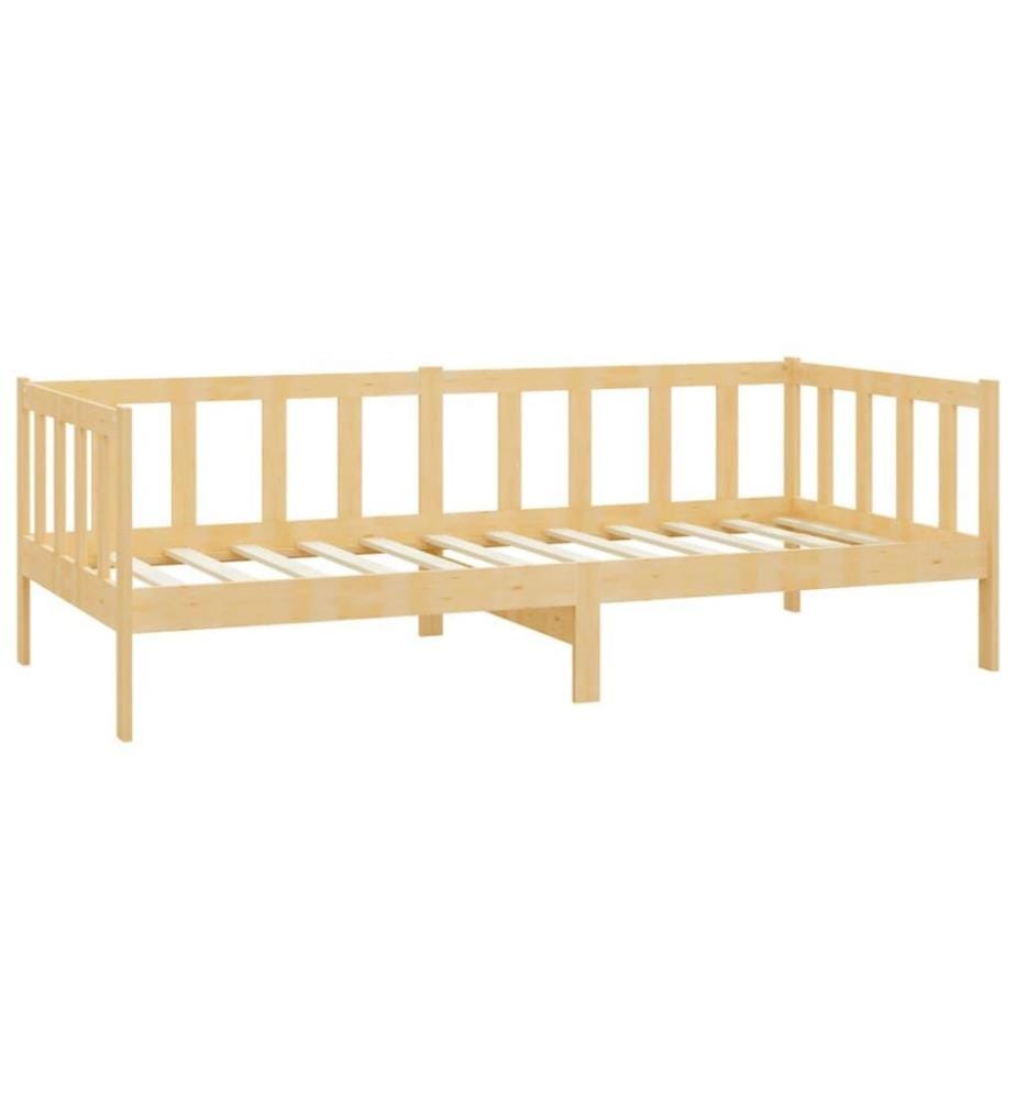 Lit de repos avec matelas 90x200 cm Bois de pin massif