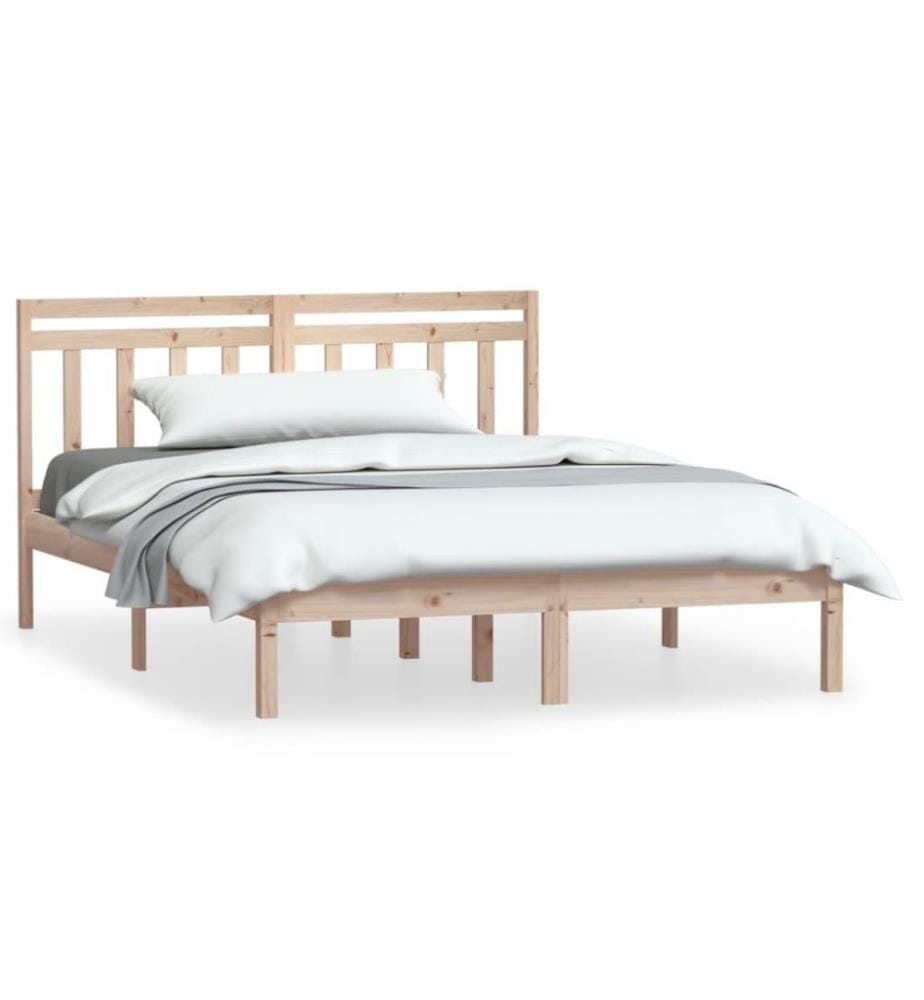 Cadre de lit Bois massif 120x190 cm Petit Double