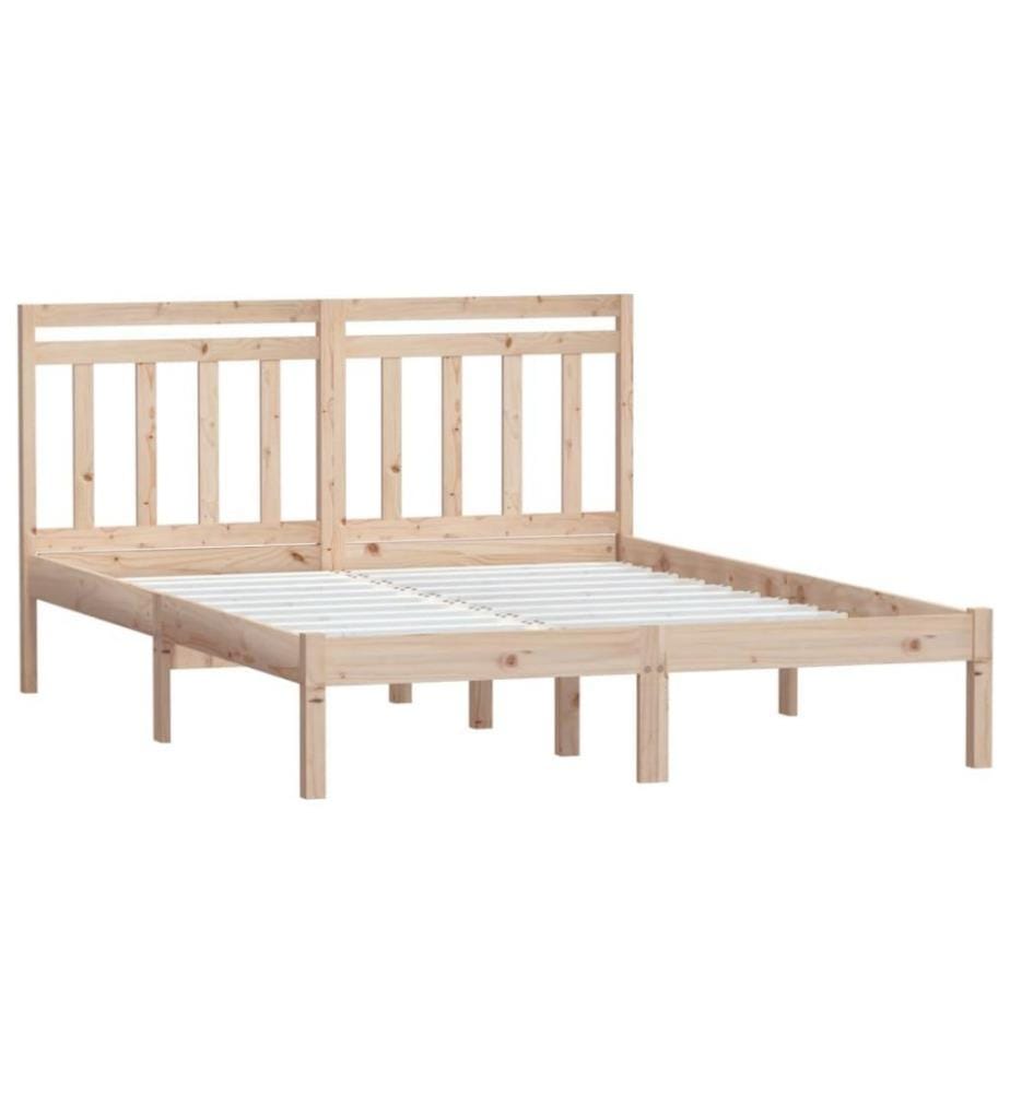 Cadre de lit Bois de pin massif 120x200 cm