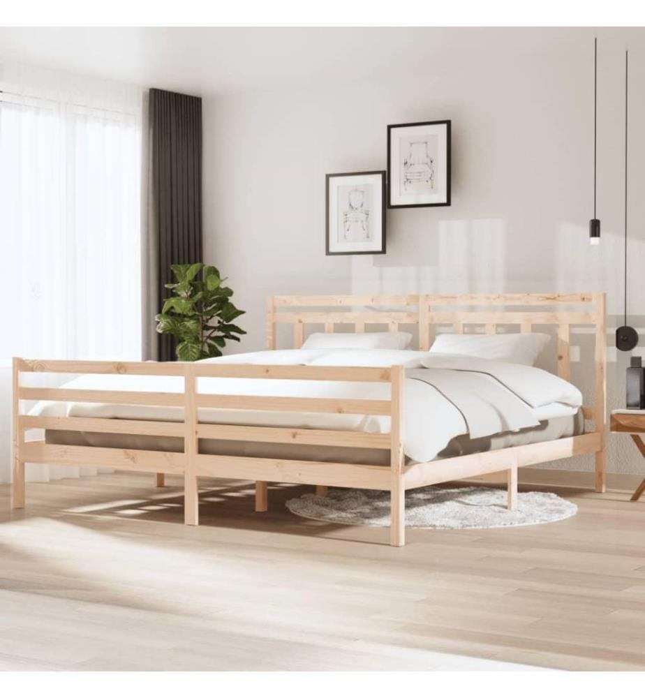 Cadre de lit Bois massif 200x200 cm