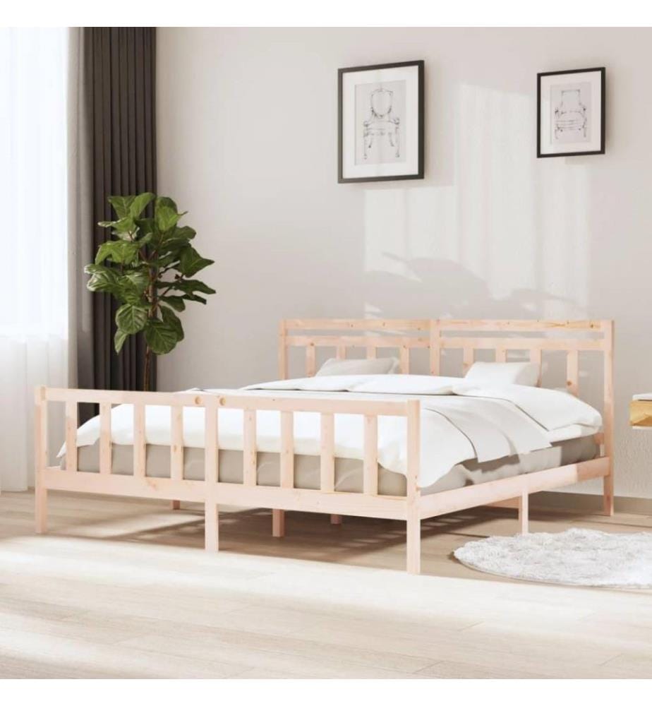 Cadre de lit Bois massif 200x200 cm