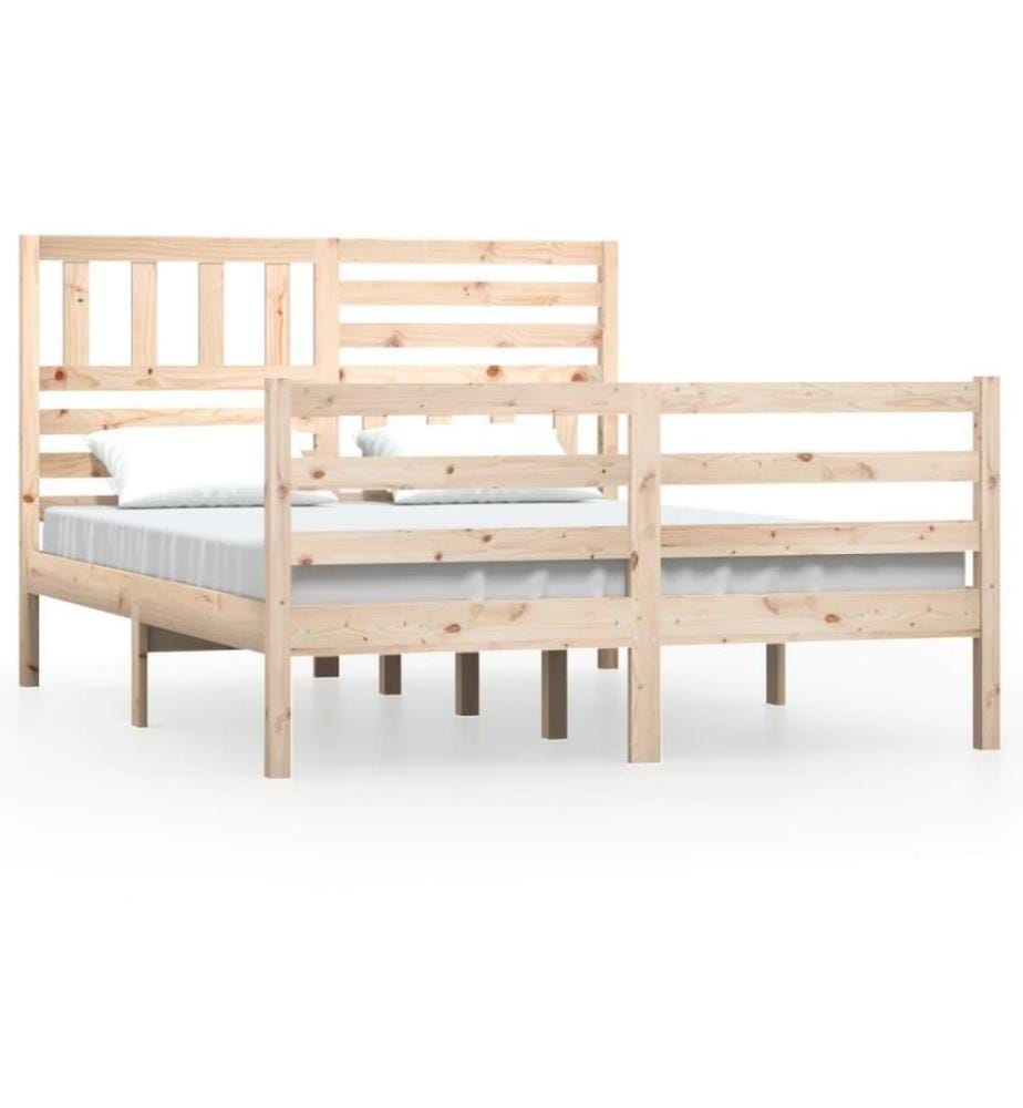 Cadre de lit Bois massif 120x200 cm