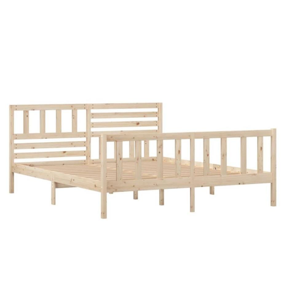 Cadre de lit Bois massif 135x190 cm Double
