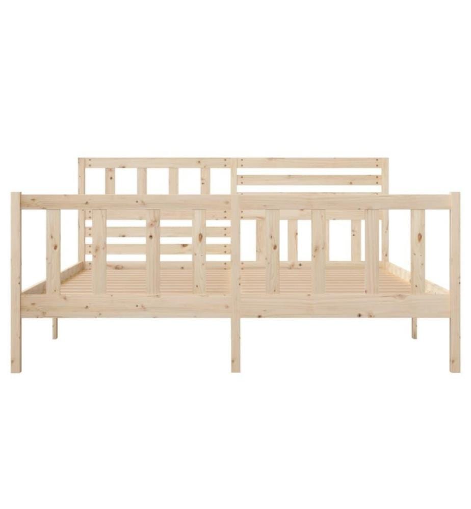 Cadre de lit Bois massif 135x190 cm Double