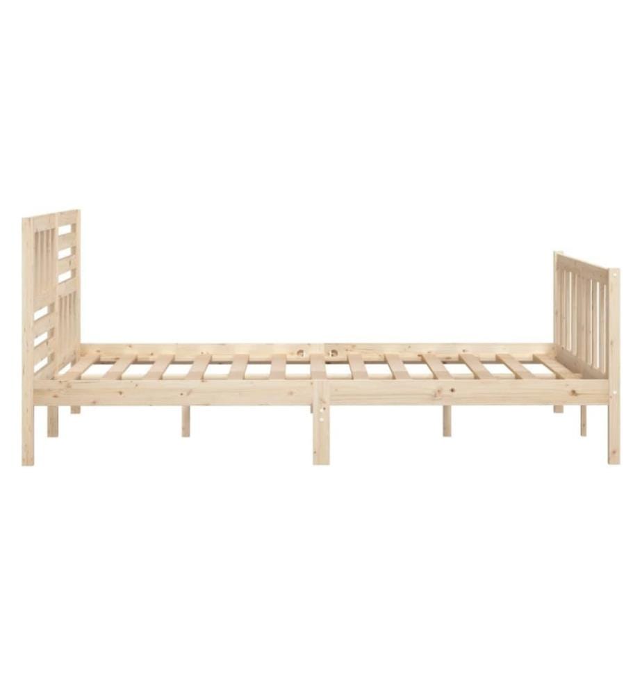 Cadre de lit Bois massif 135x190 cm Double