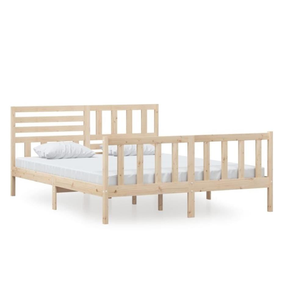 Cadre de lit Bois massif 160x200 cm