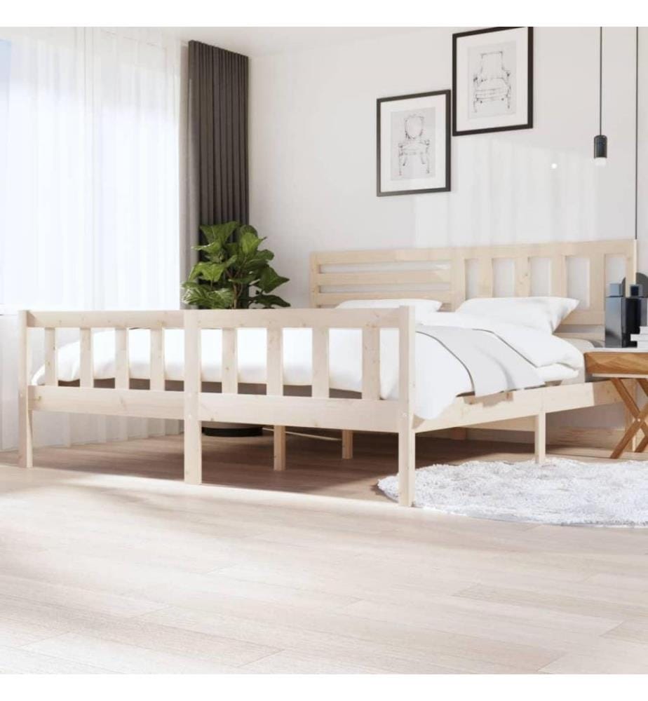 Cadre de lit Bois massif 200x200 cm