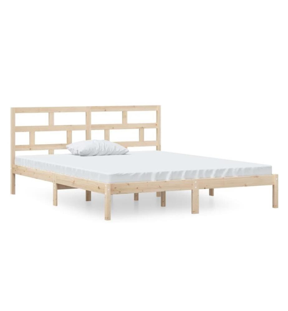 Cadre de lit Bois massif 120x190 cm Petit Double