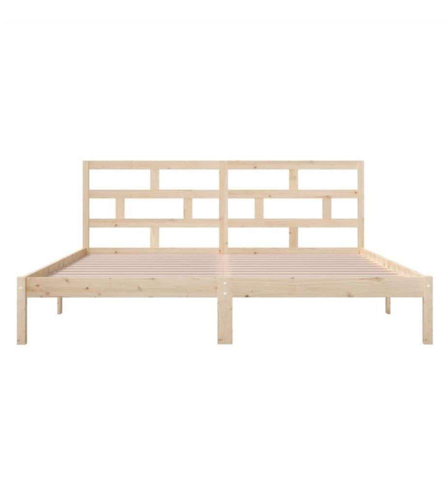 Cadre de lit Bois massif 135x190 cm Double