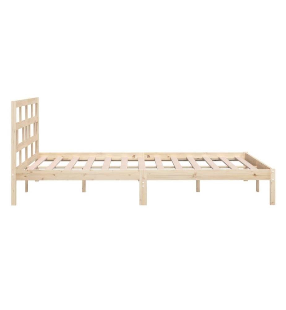 Cadre de lit Bois massif 135x190 cm Double