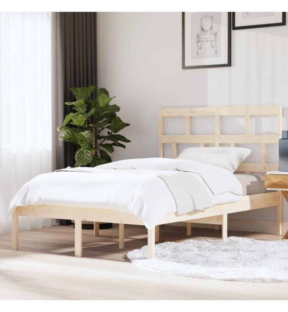 Cadre de lit Bois de pin massif 140x200 cm