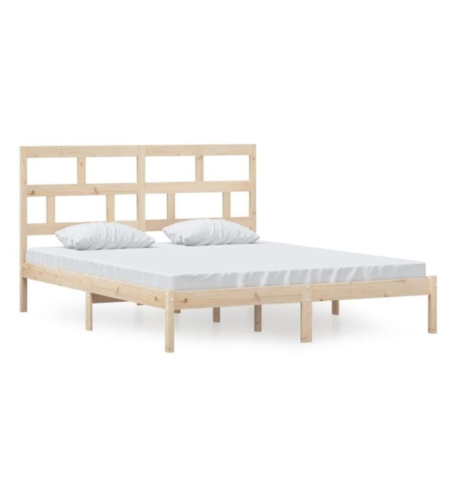 Cadre de lit Bois de pin massif 160x200 cm