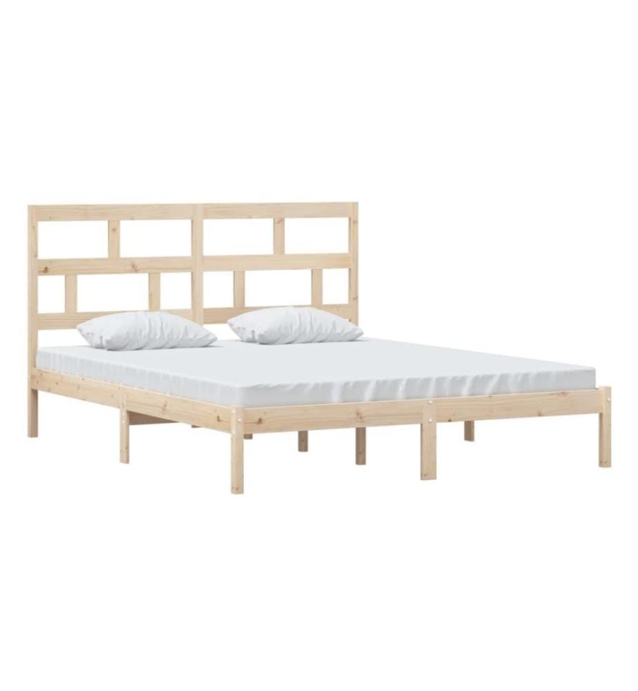 Cadre de lit Bois de pin massif 160x200 cm