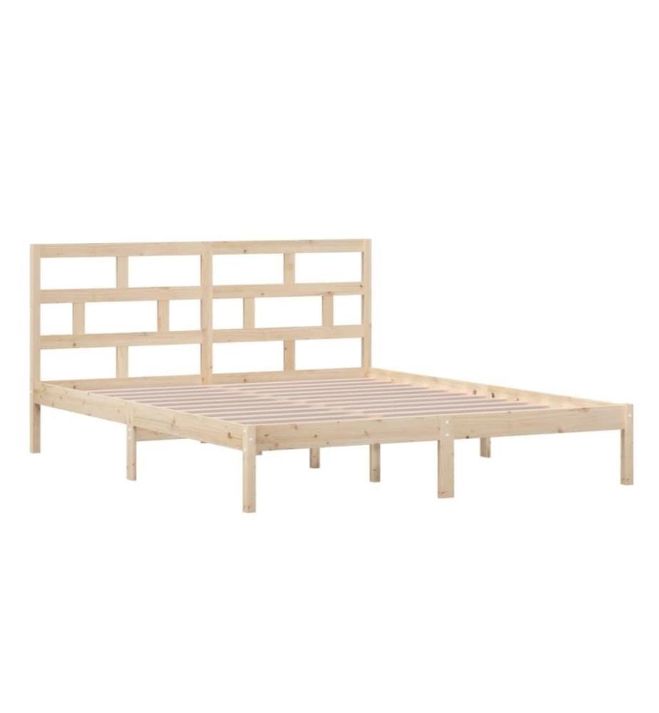 Cadre de lit Bois de pin massif 160x200 cm