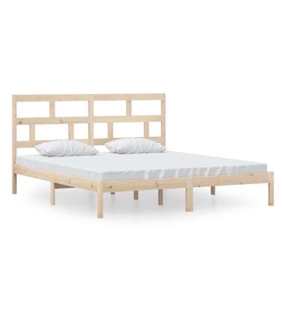 Cadre de lit Bois massif 180x200 cm Super King