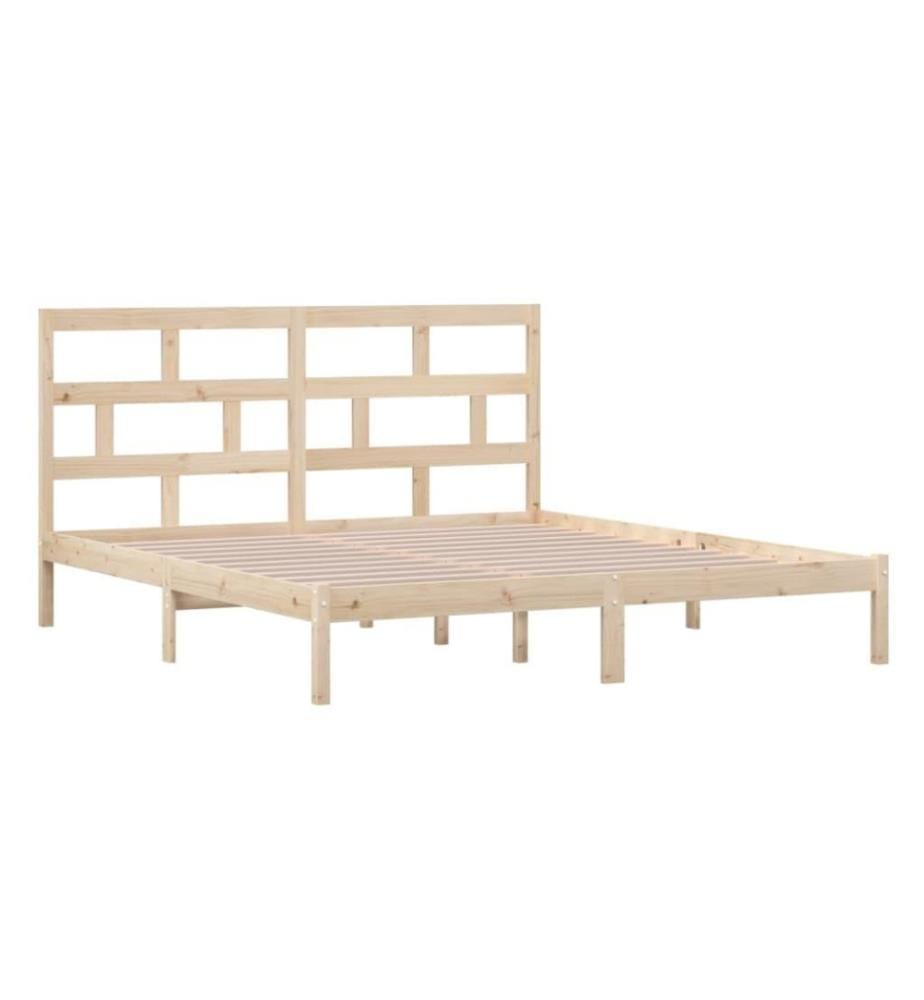 Cadre de lit Bois massif 180x200 cm Super King