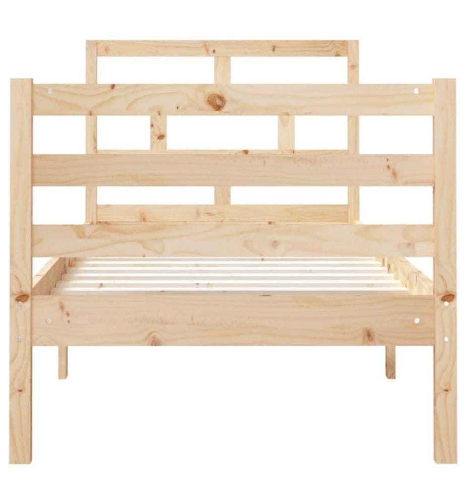 Cadre de lit Bois massif 75x190 cm Petit simple