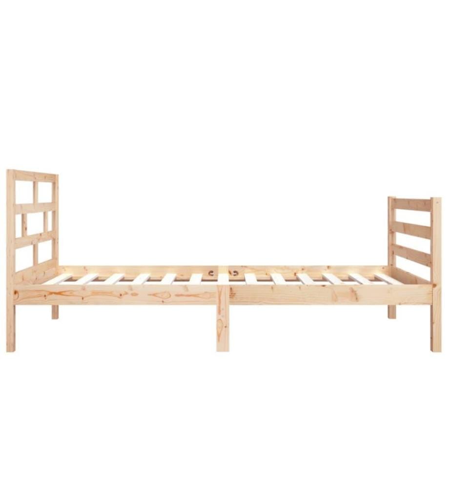 Cadre de lit Bois massif 75x190 cm Petit simple