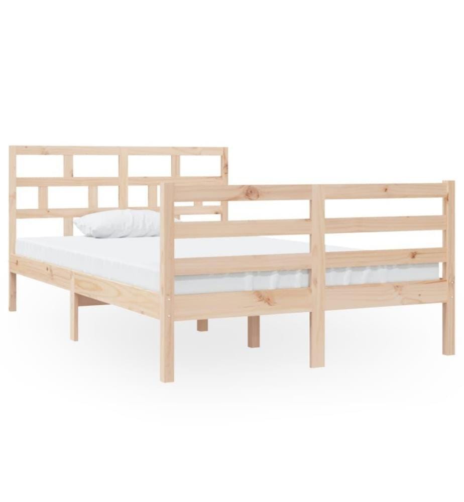 Cadre de lit Bois massif 120x190 cm Petit Double