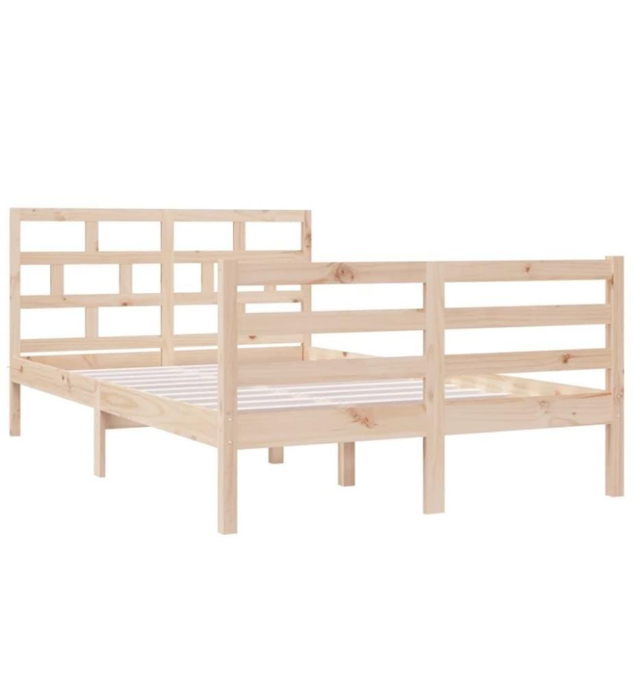 Cadre de lit Bois massif 120x190 cm Petit Double