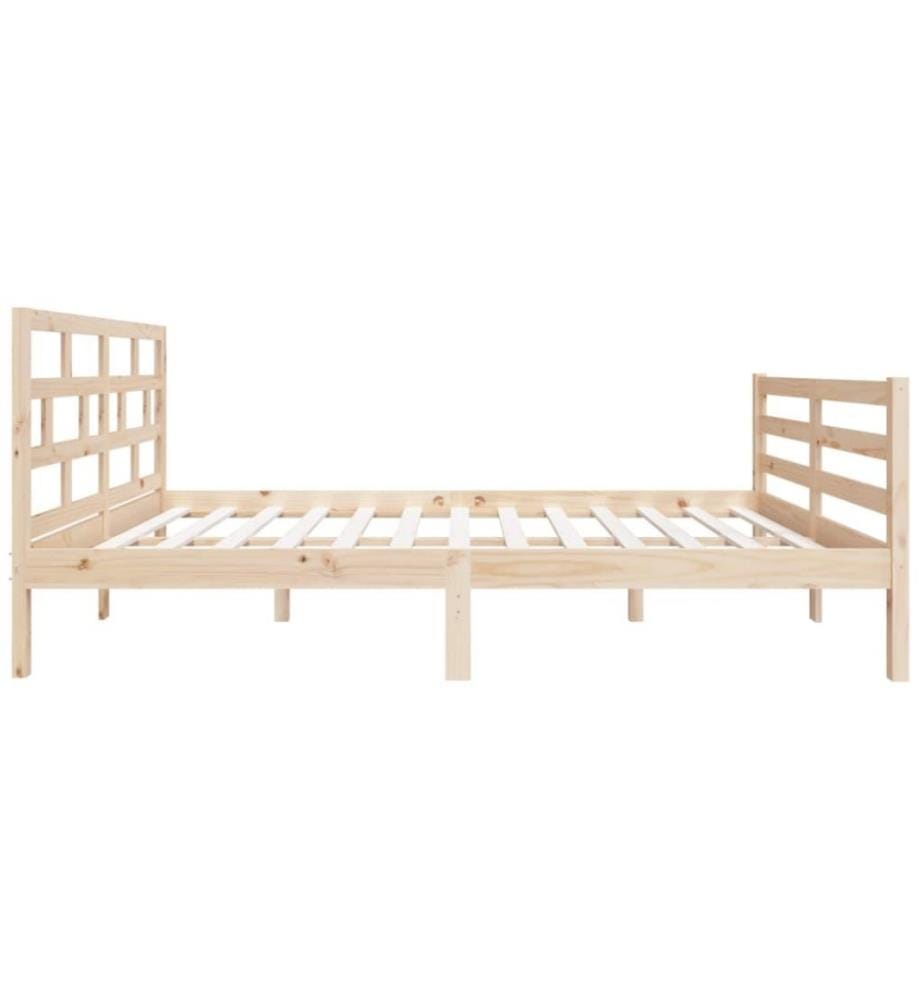 Cadre de lit Bois massif 120x190 cm Petit Double