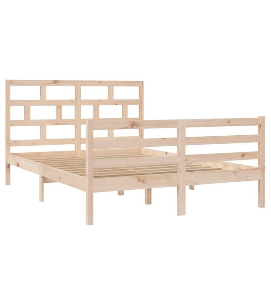 Cadre de lit Bois massif 140x200 cm