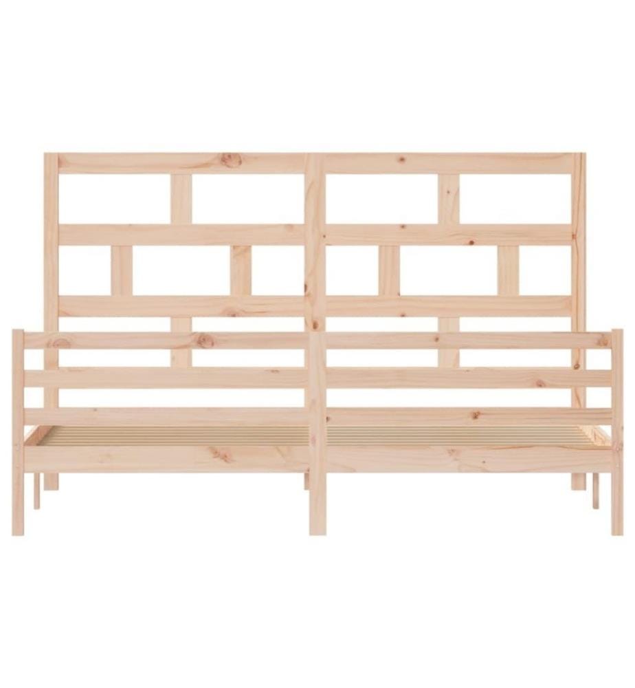 Cadre de lit Bois de pin massif 200x200 cm
