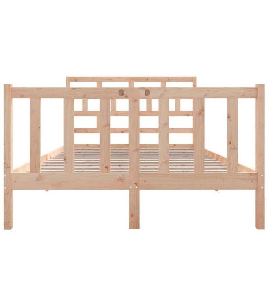 Cadre de lit Bois de pin massif 140x190 cm