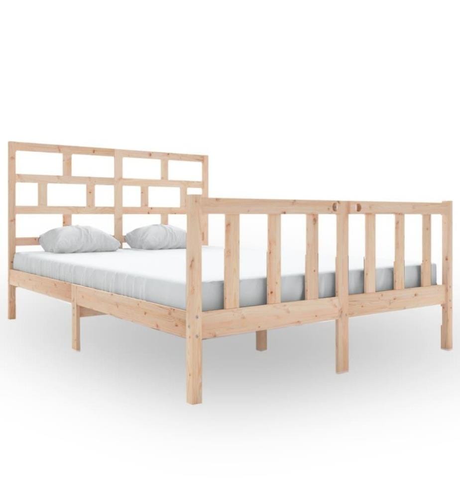 Cadre de lit Bois de pin massif 160x200 cm