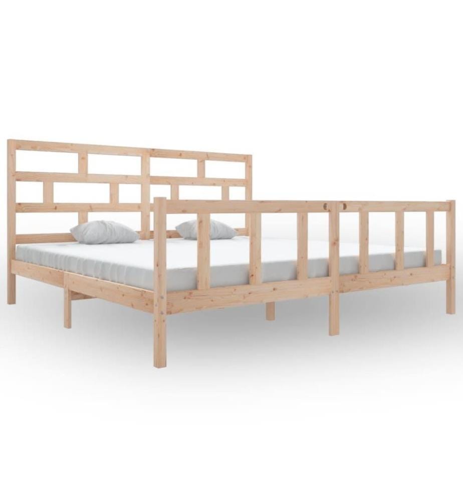 Cadre de lit Bois de pin massif 200x200 cm