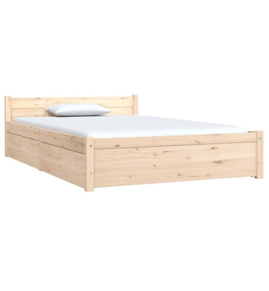 Cadre de lit avec tiroirs 120x190 cm Petit double